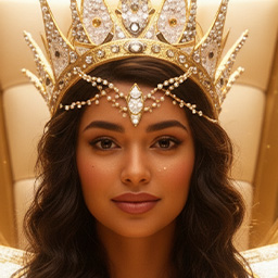 The mypixiesuite queen — golden crowned guide of the AI business suite