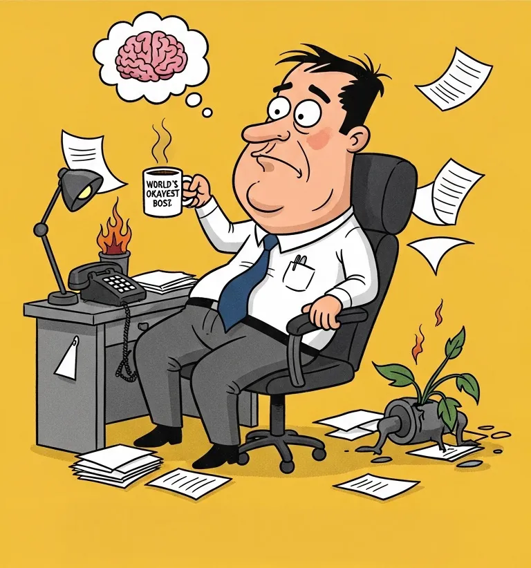 InhumanCorp corporate satire cartoon